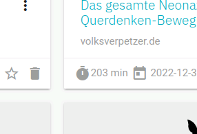 Ein Screenshot eines Artikels im Volksverpetzer, der eine Lesezeit von 203 Minuten veranschlagt