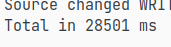 Screenshot of the Hugo build process with the Total build time taking over 28 seconds.