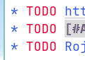 Screenshot of an Emacs window with org-modern mode turned off. The bullets are regular asterisks and the TODO keyword is simply 